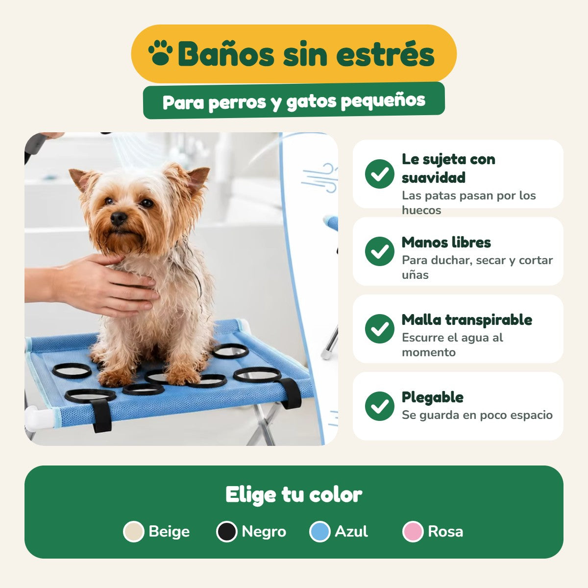 Ventajas de la hamaca de baño para mascotas