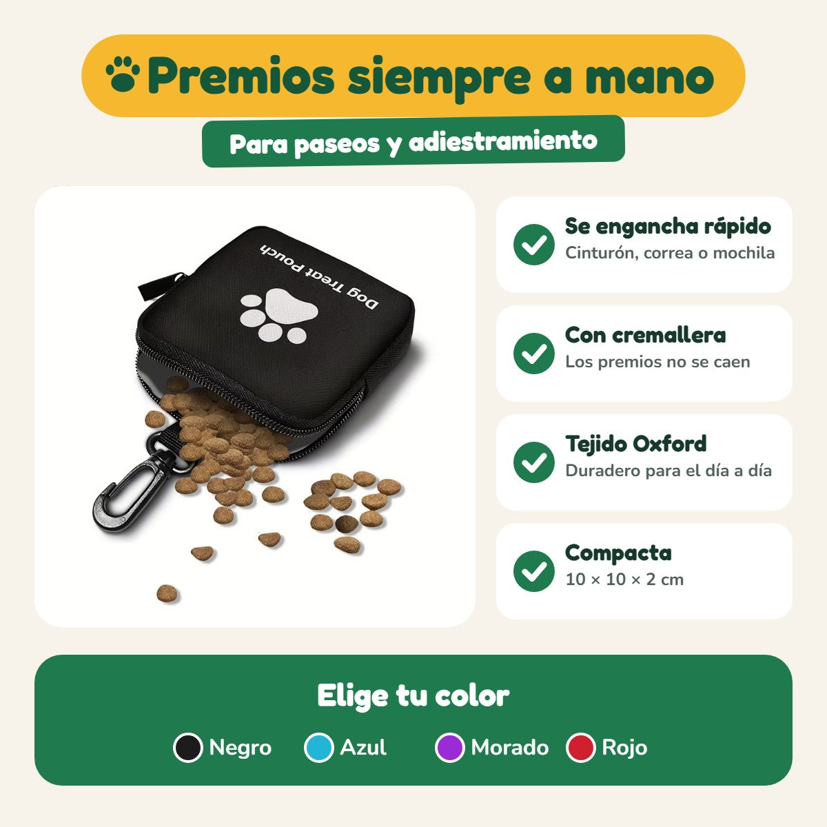 Ventajas de la bolsa para premios de perro