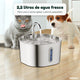 Fuente de Agua para Gatos de Acero Inoxidable 2,2 L