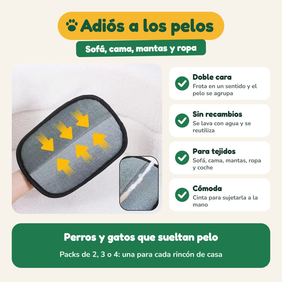 Ventajas de la manopla quitapelos